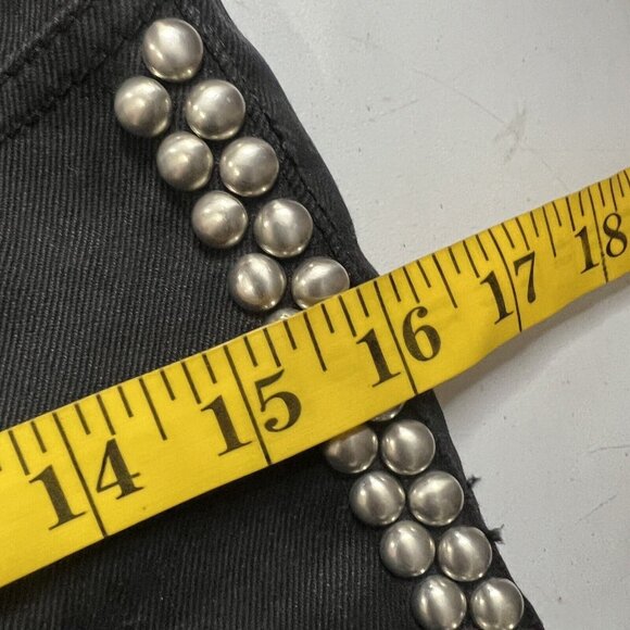 ETIENNE MARCEL Revolve Studded Skinny Black Jeans Size 26 Dark Denim Distressed - Picture 13 of 13